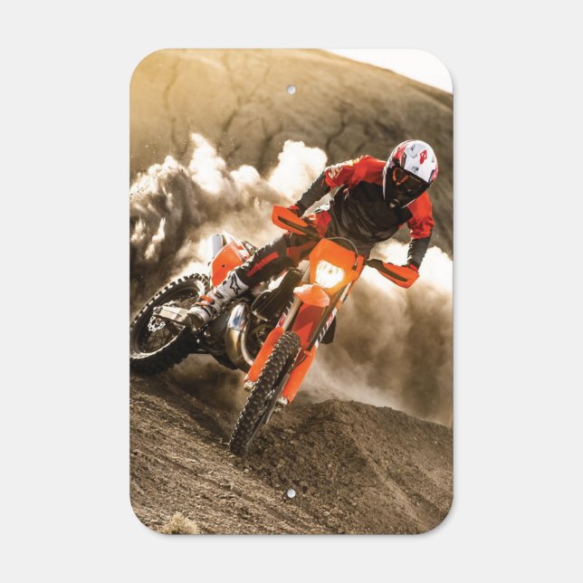 Motocross Rider Metal Sign (Front)