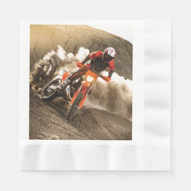 Motocross Rider Napkins (Front)