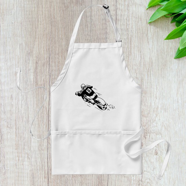 Motocross Rider Number 8 Retro Dirt Bike Adult Apron (Creator Uploaded)