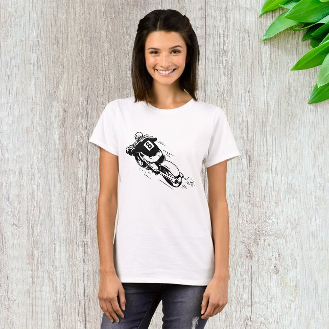Motocross Rider Number 8 Retro Dirt Bike T-Shirt (Creator Uploaded)