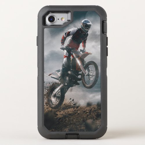 Motocross Rider OtterBox Defender iPhone SE87 Case
