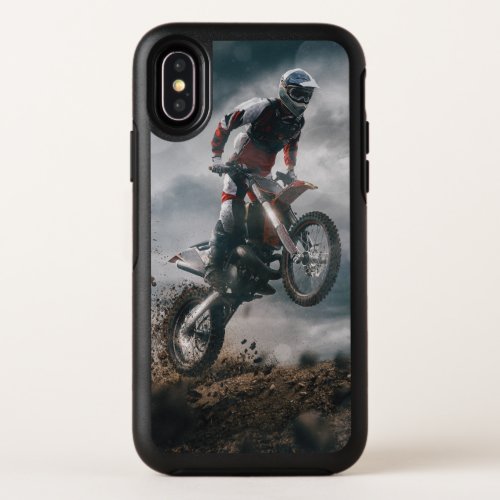 Motocross Rider OtterBox Symmetry iPhone X Case