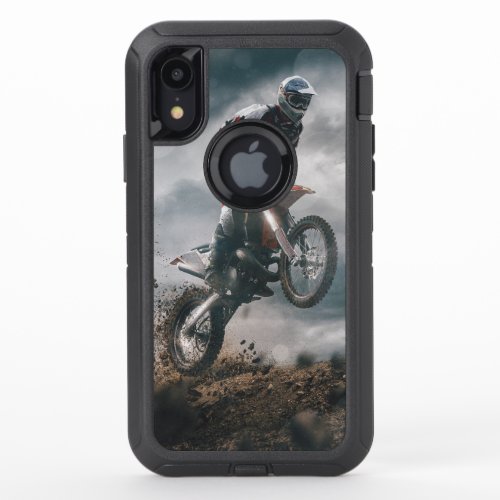 Motocross rider OtterBox defender iPhone XR case