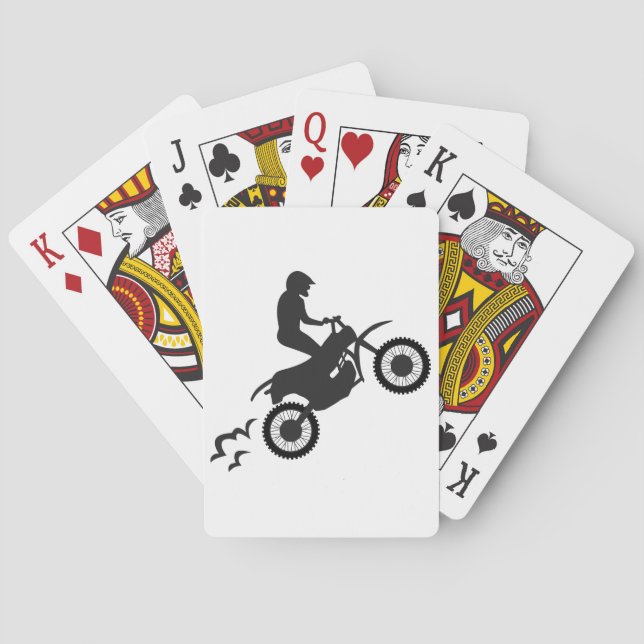 Motocross Rider Poker Cards (Back)