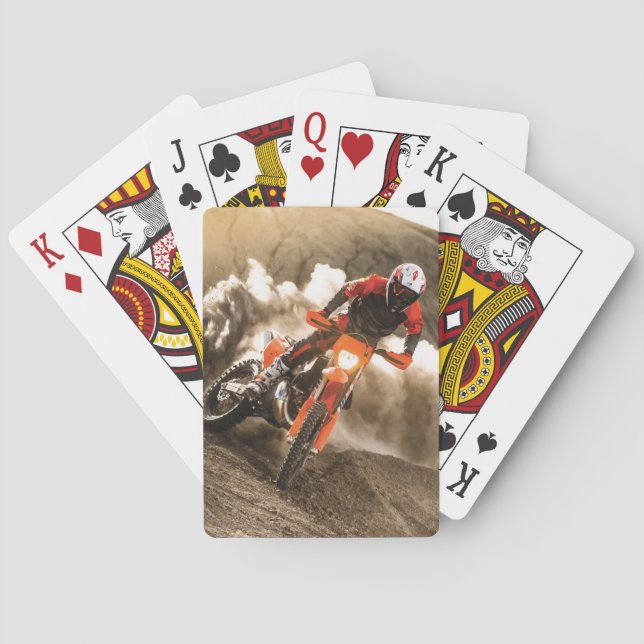 Motocross Rider Poker Cards (Back)