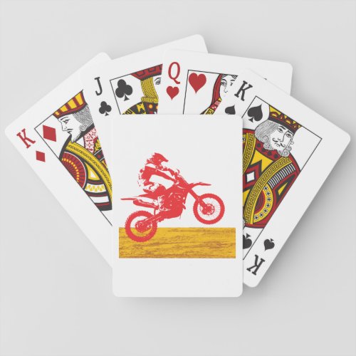 Motocross Rider Poker Cards