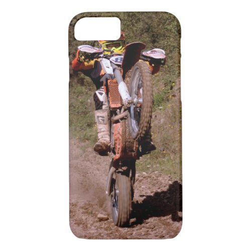 Motocross rider pops a wheelie iPhone 87 case