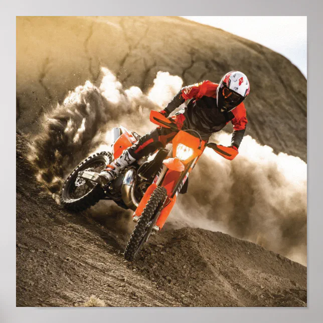 Moto Rider Post Motocross Rider Poster | Zazzle