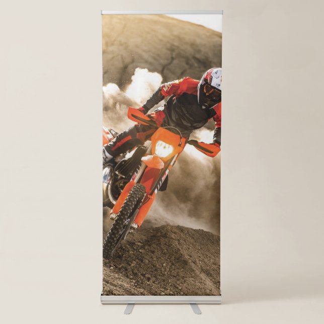 Motocross Rider Retractable Banner (Front)