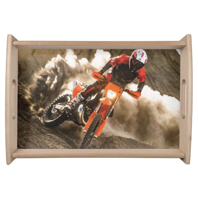 Motocross Rider Serving Tray (Front)