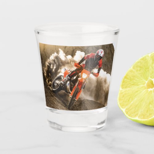 Motocross Rider Shot Glass