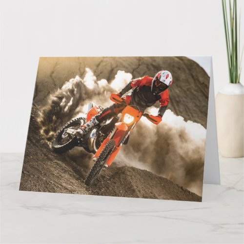 Motocross Rider Thank You Card