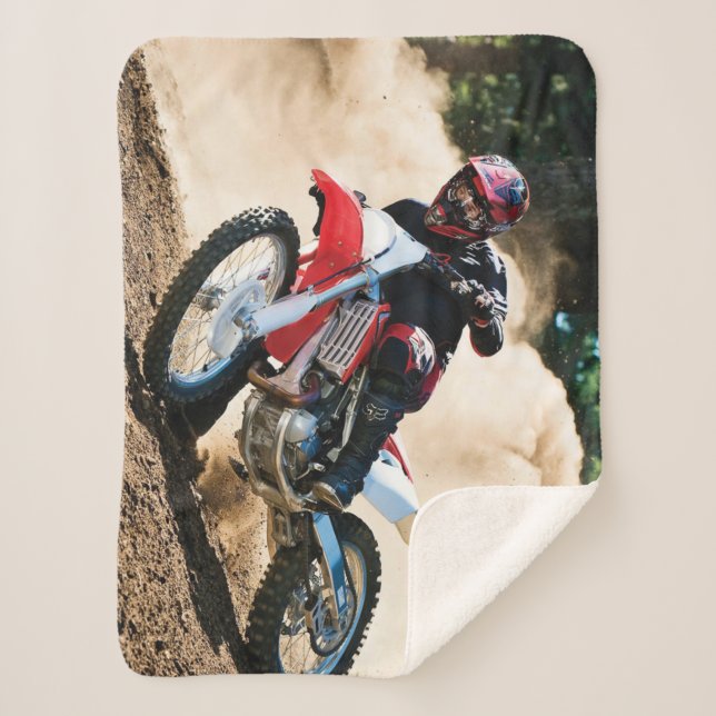 Motocross rider throw pillow (Front)
