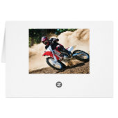Motocross rider throw pillow (Back Horizontal)
