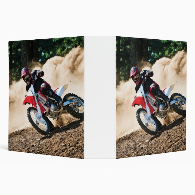 Motocross rider throw pillow 3 ring binder (Background)