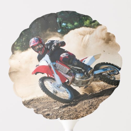 Motocross rider throw pillow balloon