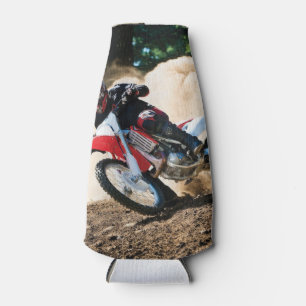 Motocross rider throw pillow bottle cooler