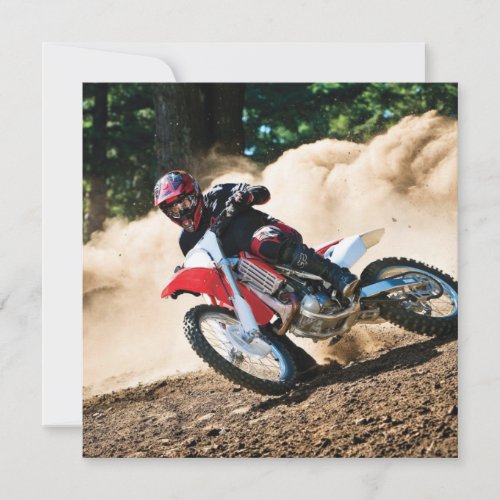 Motocross rider throw pillow invitation