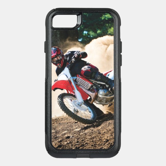Motocross rider throw pillow otterbox iPhone case (Back)