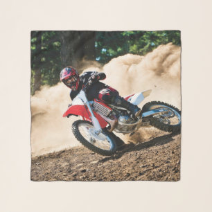 Motocross rider throw pillow scarf