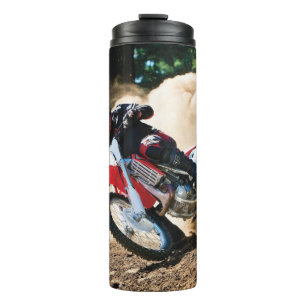 Motocross rider throw pillow thermal tumbler