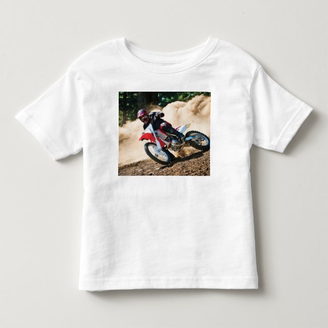 Motocross rider throw pillow toddler t-shirt (Front)