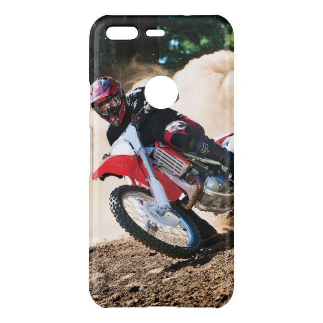Motocross rider throw pillow uncommon google pixel case (Back)