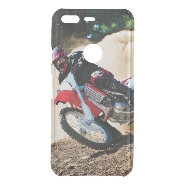 Motocross rider throw pillow uncommon google pixel case (Back)