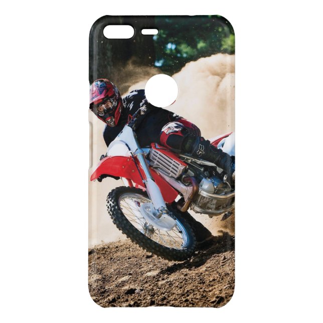 Motocross rider throw pillow uncommon google pixel XL case (Back)