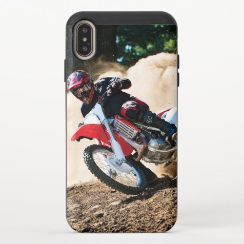 Motocross rider throw pillow iPhone XS max slider case