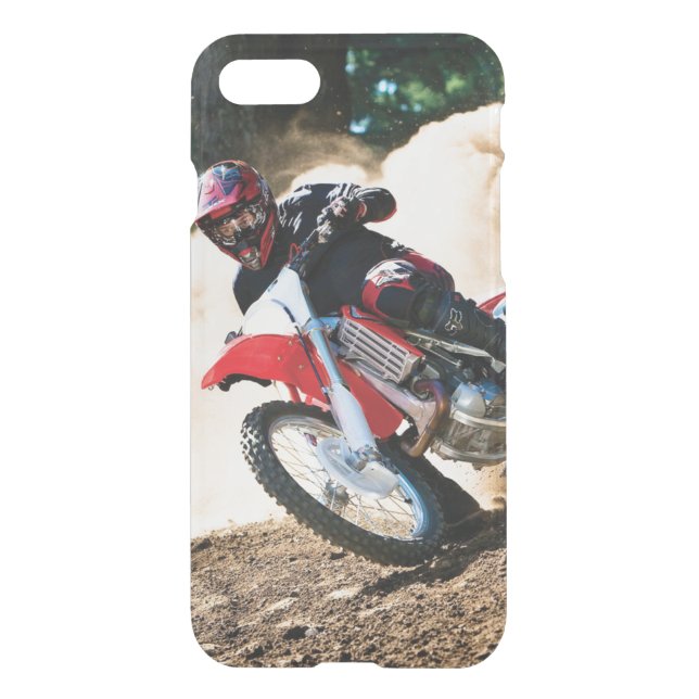 Motocross rider throw pillow uncommon iPhone case (Back)