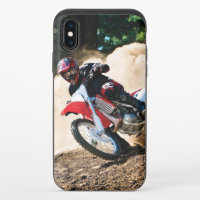 Motocross rider throw pillow