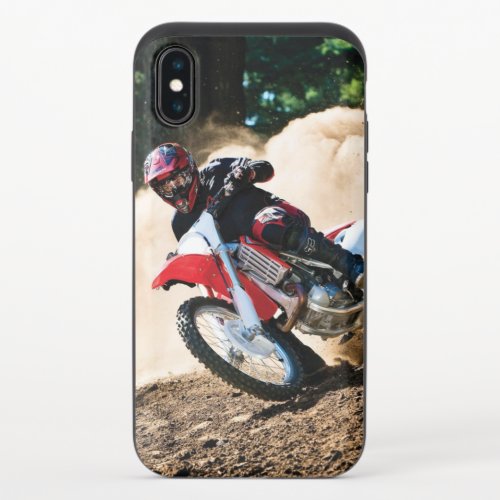 Motocross rider throw pillow iPhone x slider case