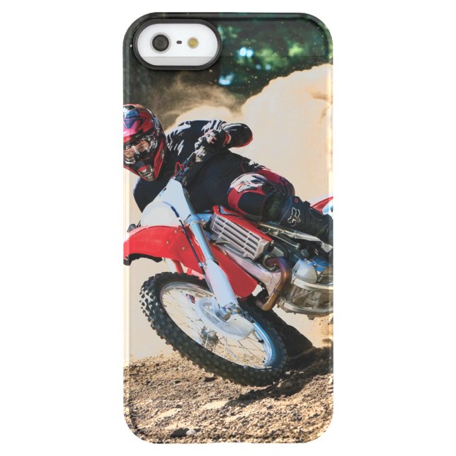 Motocross rider throw pillow uncommon iPhone case (Back)