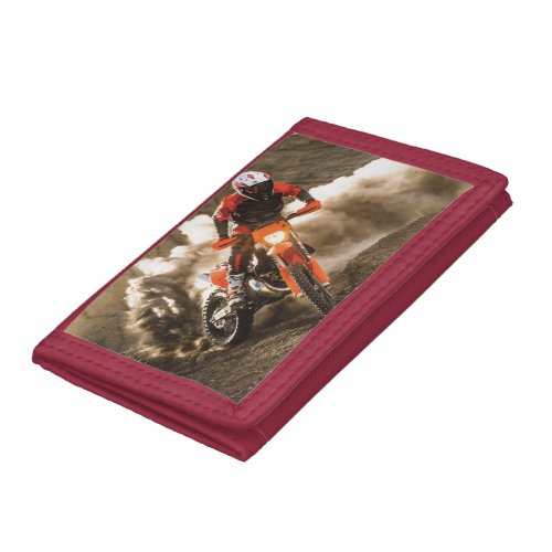 Motocross Rider Trifold Wallet