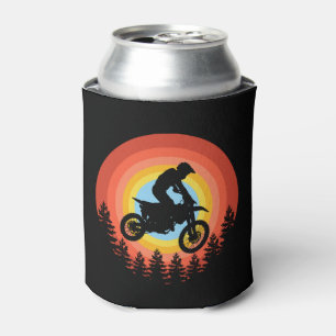MOTOCROSS RIDER VINTAGE SUNSET CAN COOLER