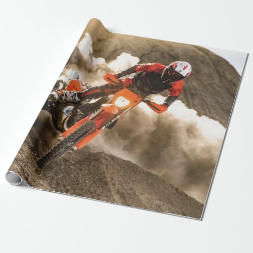 Motocross Rider Wrapping Paper