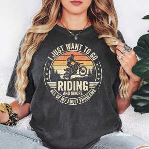 Motocross Riding Adult Problems Funny Vintage T-Shirt