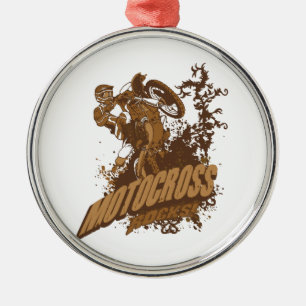 Motocross Rocks! Metal Ornament
