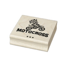 Motocross Rubber Stamp