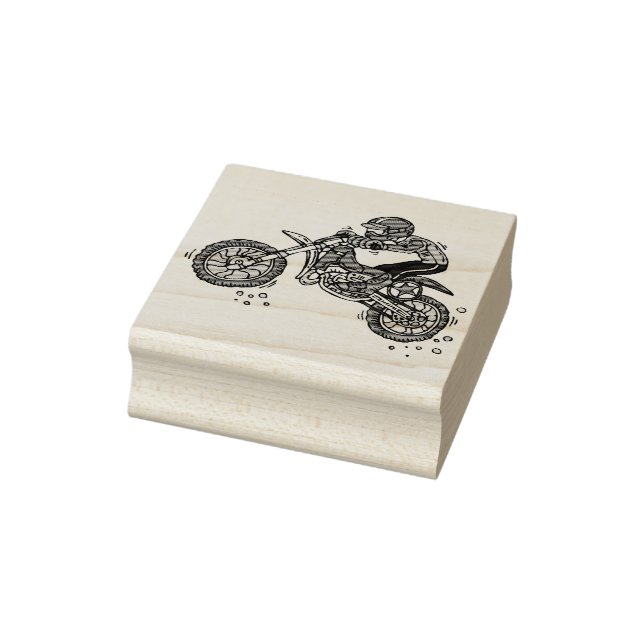 Motocross Rubber Stamp (Stamp)