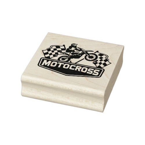 Motocross Rubber Stamp