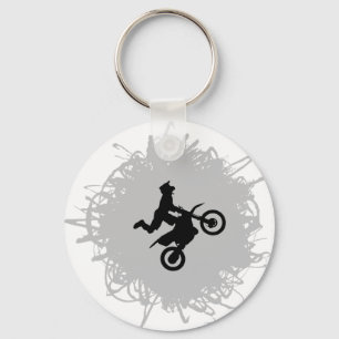 Motocross Scribble Style Keychain