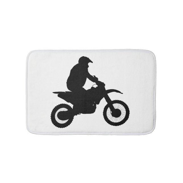 Motocross Silhouette Bathroom Mat (Front)