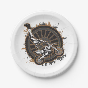 Motocross Stunt Paper Plates