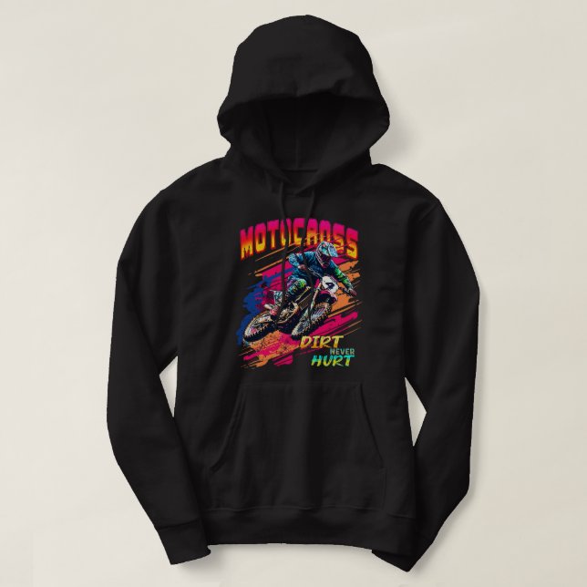Motocross Supercross Race Dirt Bike Racing Dirt Ne Hoodie (Design Front)