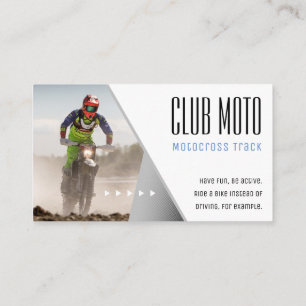 Motocross Track Motorcyclist Business Card