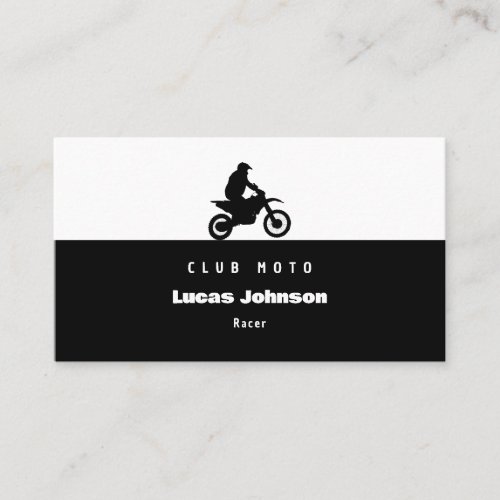 Motocross Track  Motorcyclist Business Card