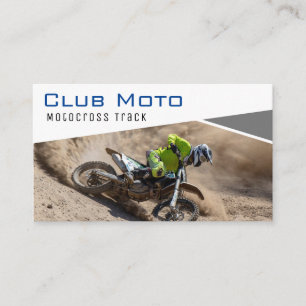 Motocross Track Motorcyclist Business Card