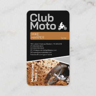 Motocross Track   Motorcyclist Business Card